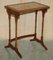 Vintage Chippendale Style Nesting Tables in Burr Walnut, Set of 3 8