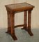 Vintage Chippendale Style Nesting Tables in Burr Walnut, Set of 3 2