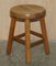 Hand-Carved Oak Table Stools, Set of 4 12