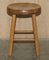 Hand-Carved Oak Table Stools, Set of 4 17