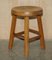 Hand-Carved Oak Table Stools, Set of 4 2