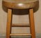 Hand-Carved Oak Table Stools, Set of 4 5