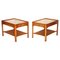 Long Two-Tiered Side Tables, Set of 2 1