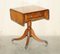 Extendable Side Table in Burr Walnut and Yew Wood 2