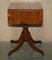 Extendable Side Table in Burr Walnut and Yew Wood 14