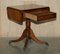 Extendable Side Table in Burr Walnut and Yew Wood 17