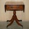 Extendable Side Table in Burr Walnut and Yew Wood 13