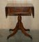 Extendable Side Table in Burr Walnut and Yew Wood 3