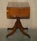 Extendable Side Table in Burr Walnut and Yew Wood 12