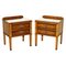 Mid-Century Modern Burr Walnut Bedside Tables by Andrew Thompson, 1960s, Set of 2 1