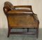 Antique Chesterfield Chair in Cigar Brown Leather, 1900 14