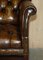 Antique Chesterfield Chair in Cigar Brown Leather, 1900 7