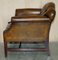Antique Chesterfield Chair in Cigar Brown Leather, 1900, Image 16