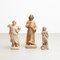 Traditional Plaster Figures, 1950s, Set of 3 2
