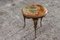 Vintage French Onyx Marble and Brass Pedestal Table, Image 1