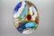 Round Polychrome Stained Glass Window Panel in the style of Tiffany, 1970s 19