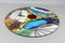 Round Polychrome Stained Glass Window Panel in the style of Tiffany, 1970s 12