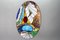 Pannello rotondo in vetro colorato policromo in stile Tiffany, anni '70, Immagine 2