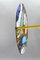 Pannello rotondo in vetro colorato policromo in stile Tiffany, anni '70, Immagine 18