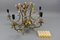 French Brass and Porcelain Flower Five-Light Chandelier, 1920s 17