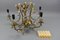 French Brass and Porcelain Flower Five-Light Chandelier, 1920s, Image 17