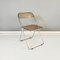 Italian Modern Smoked Abs Folding Chairs Plia by Piretti Anonima Castelli, 1970s, Set of 3, Image 2