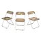 Italian Modern Smoked Abs Folding Chairs Plia by Piretti Anonima Castelli, 1970s, Set of 3 1