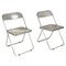 Modern Italian Abs Folding Chairs Plia by Piretti for Anonima Castelli, 1970s, Set of 2 1