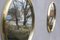Specchi da parete con cornice in ottone, anni '70, set di 2, Immagine 4