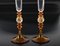 Italian Murano Glass, Amber and Gold Goblets by Nason and Moretti, 1980s, Set of 2 9