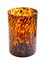 Large Mid-Century Italian Orange and Brown Leopard Glass Artistic Vase, 1980s 12