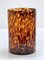 Large Mid-Century Italian Orange and Brown Leopard Glass Artistic Vase, 1980s, Image 13