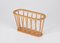 Mid-Century Danish Modern Oval Oak Magazine Rack, 1970s, Image 2