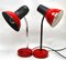 Lampe de Bureau Ajustable Vintage Rouge de Massive Whit Label, 1970s 7