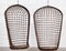 Chaises Oeufs Mid-Century en Bambou et Rotin, France, Set de 2 11