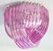 Murano Ceiling Linght Chandeliers with Pink Triedri Murano Glasses, 1995, Set of 2 3