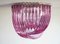 Murano Ceiling Linght Chandeliers with Pink Triedri Murano Glasses, 1995, Set of 2, Image 11