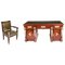 Französischer Empire Ormolu Schreibtisch und Sessel, 1800er, 2er Set 1