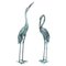 Life Sized Bronze Cranes with Green Patina, Late 20th Century, Set of 2 1