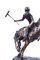 Jugador de polo montando un caballo de bronce, años 80, Imagen 4