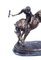 Jugador de polo montando un caballo de bronce, años 80, Imagen 8