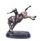 Polospieler Bucking a Horse in Bronze, 1980er 3