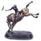 Polo Player Bucking a Horse in Bronze, 1980s, Image 1