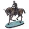 Scultura vintage in bronzo di cavallo e fantino, XX secolo, anni '70, Immagine 1
