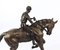 Große Vintage Pferde & Jockey Bronze Skulptur Mene ', 20. Jh., 1970er, Bronze 9
