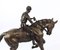 Vintage Large Horse & Jockey Bronze Sculpture Mene', 20th Century, 1970s, Bronze, Image 9