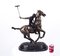 20. Jh. Polo-Spieler im Galopp auf Pferd in Bronze 10