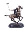 20th Century Polo Player Galloping on Horse in Bronze 11