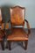 Sheep Leather Dining Chairs with Armrests, Set of 2 7