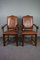 Sheep Leather Dining Chairs with Armrests, Set of 2 1